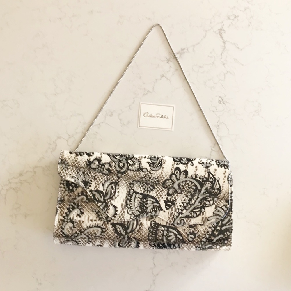 Carlos Falchi Python Chain Clutch - image 5